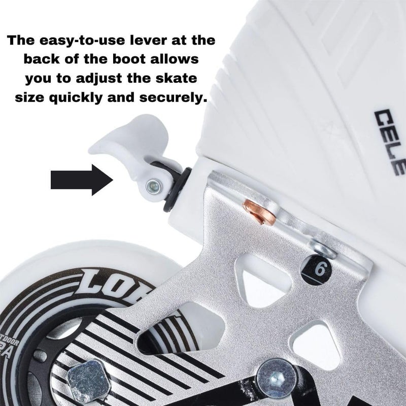 Alkali Cele Adjustable Senior Junior Youth Roller Inline Hockey Skates, New Model - Image 3